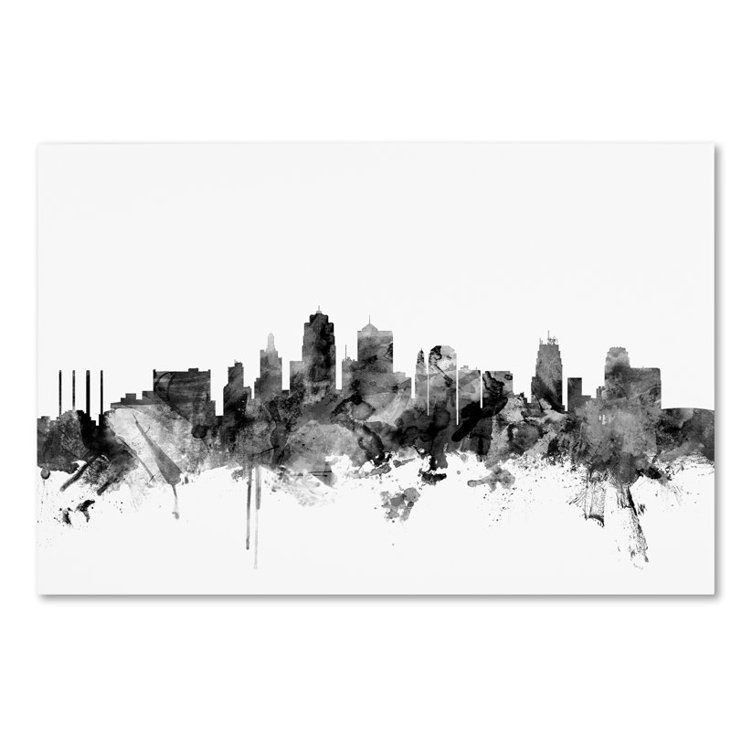 Ivy Bronx Kansas City Skyline On Canvas Graphic Art & Reviews Wayfair